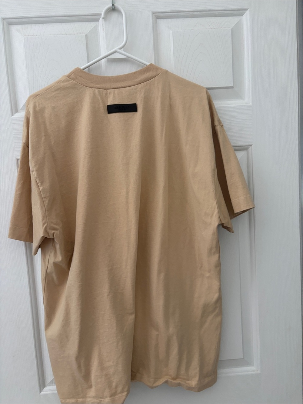 ESSENTIALS Tan Crewneck Logo Tee - Picture 3 of 3